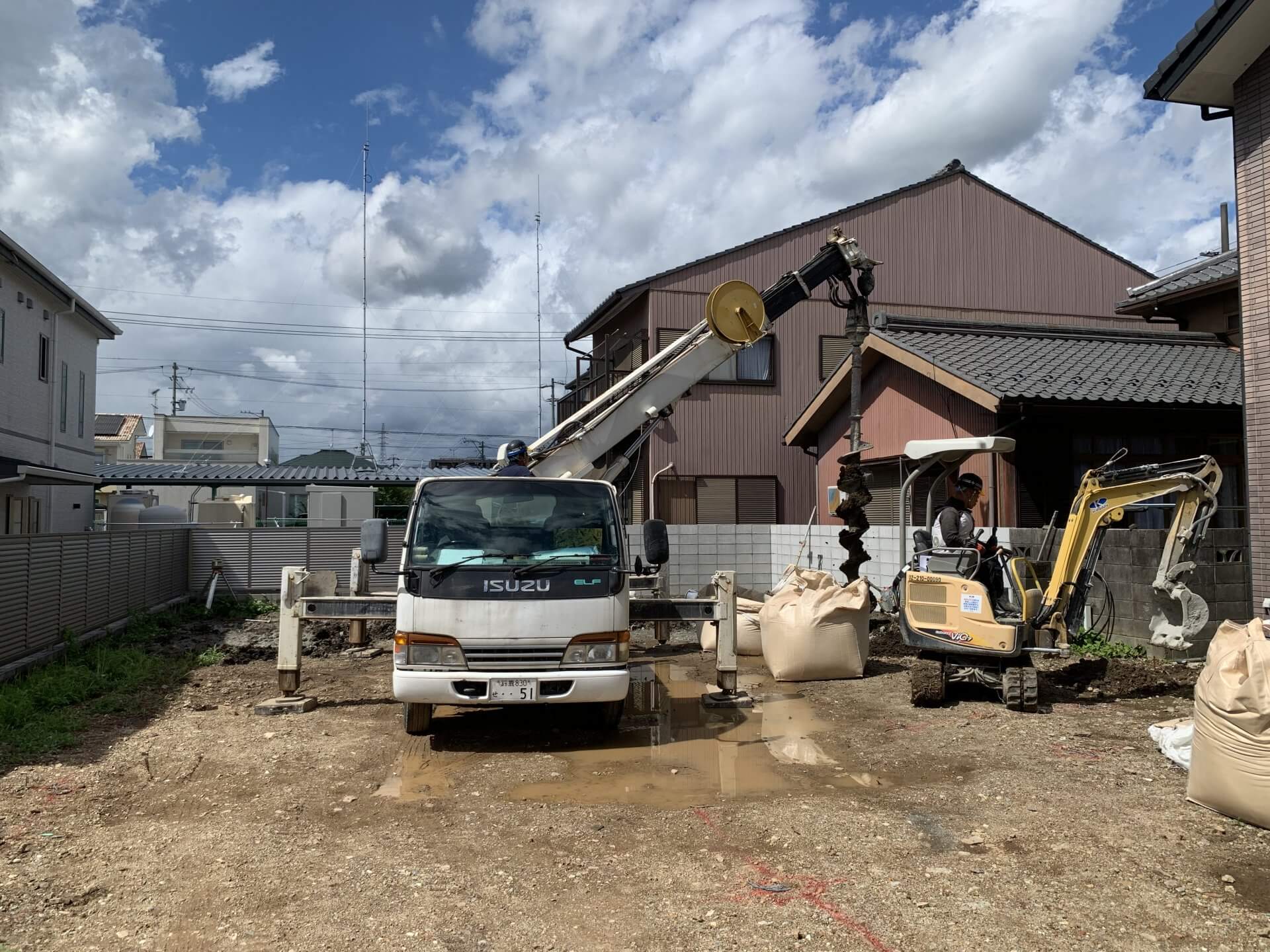 地盤改良工事です！_関市S様邸 | 着工