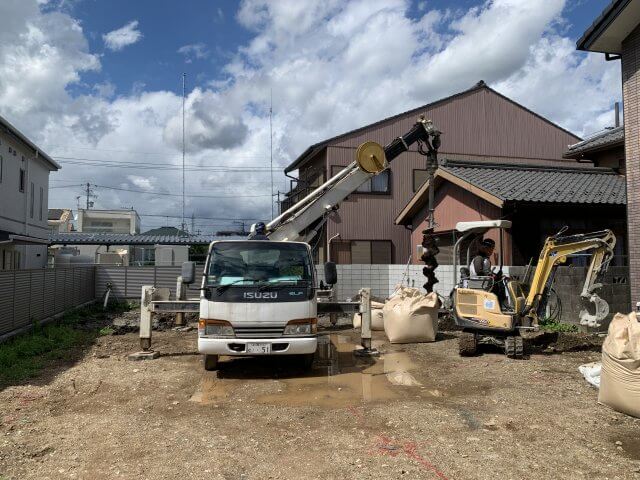 地盤改良工事です!_関市S様邸 | 着工